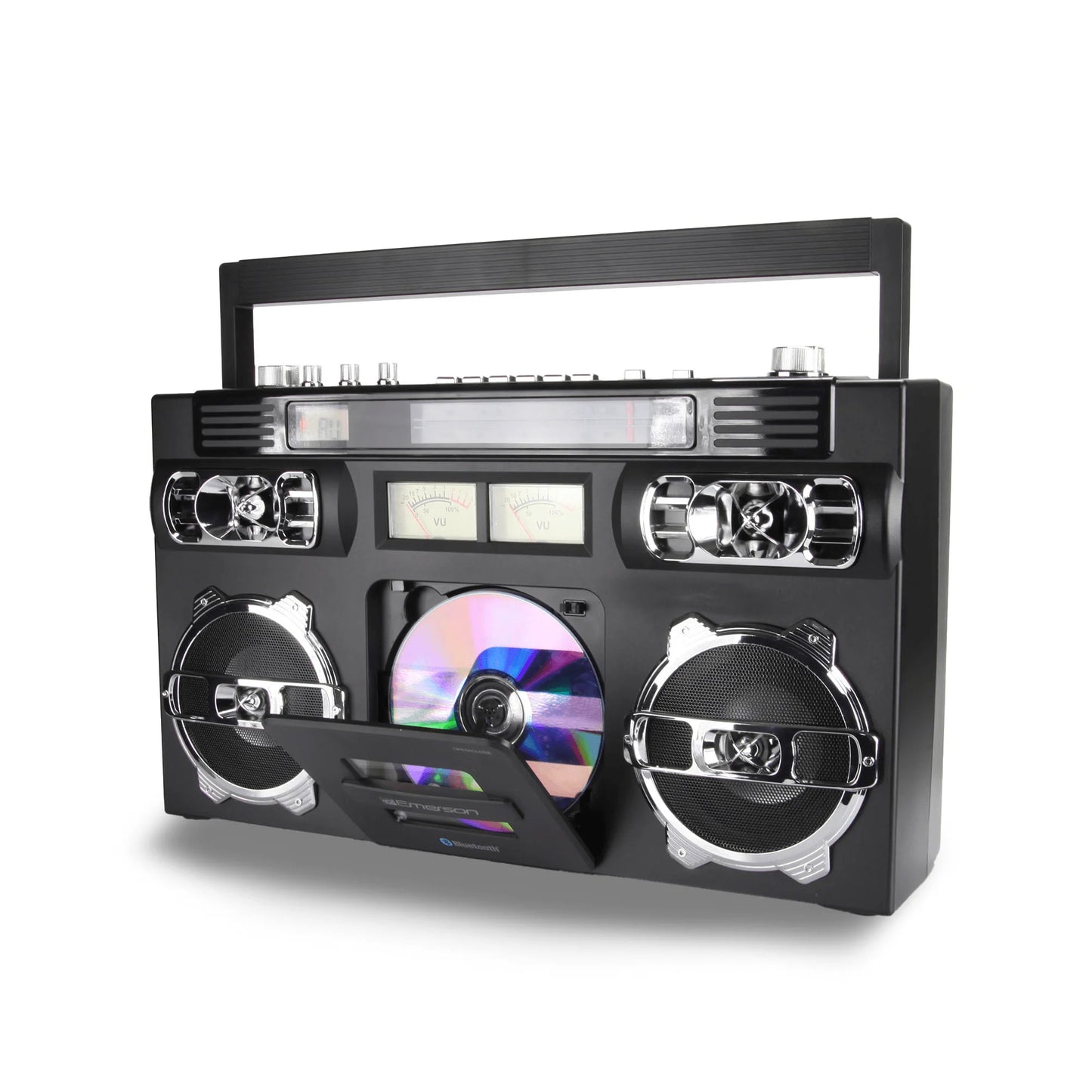 Emerson Retro Portable CD Boombox W Programmable Memory and LED Digital Display