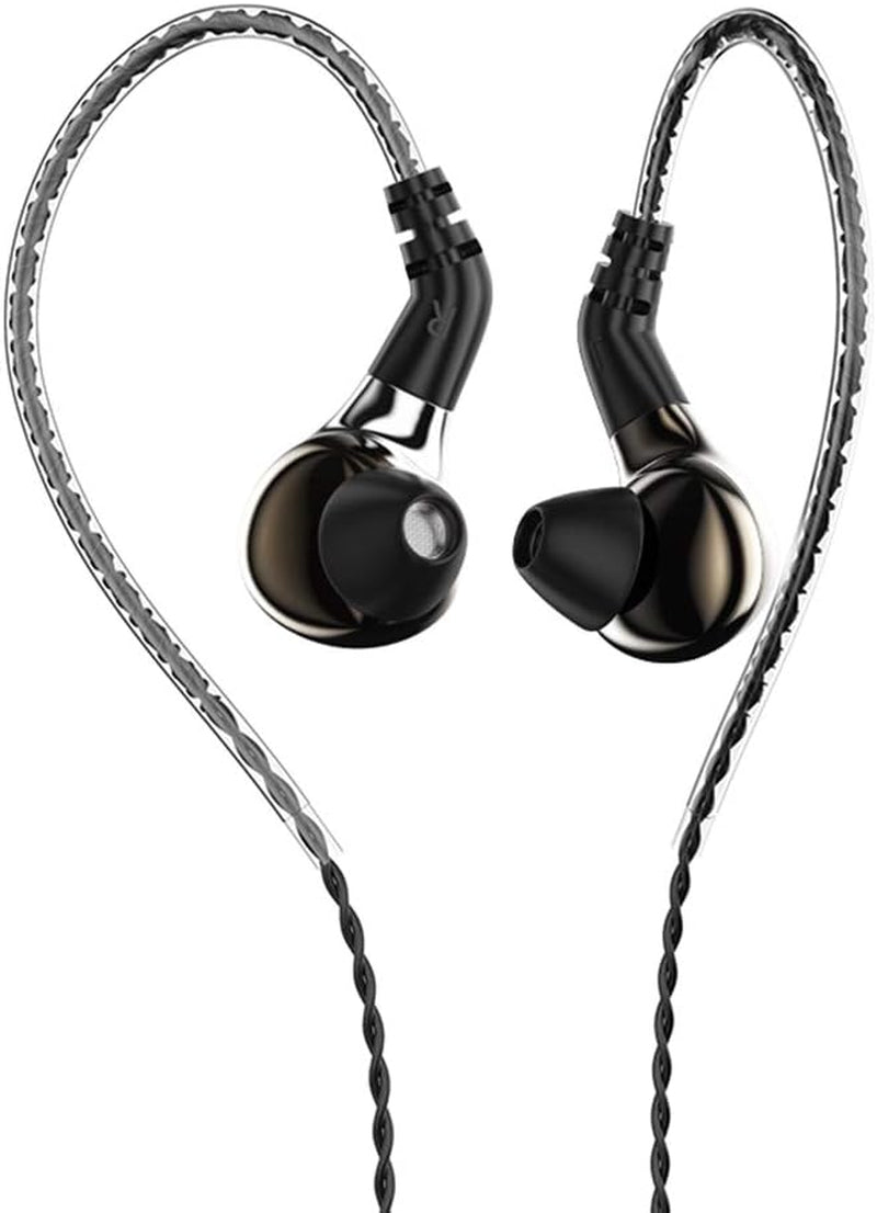 BL03 in Ear Monitor, Hifi 10Mm Carbon Diaphragm Dynamic Driver In-Ear Earphone IEM with 0.78Mm 2Pin Detachable Cable (With Mic, Brown)