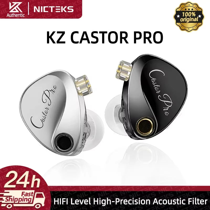 Castor PRO Wired In-Ear Earphones Dynamic Drivers High-End Tunable Earphones HIFI Sound IEM Bass Headphones Gaming Headset