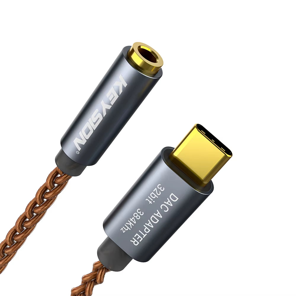 HIFI DAC Earphone Amplifier USB Type C to 3.5Mm Headphone Jack Audio Adapter 32Bit 384Khz Digital Decoder AUX Converter