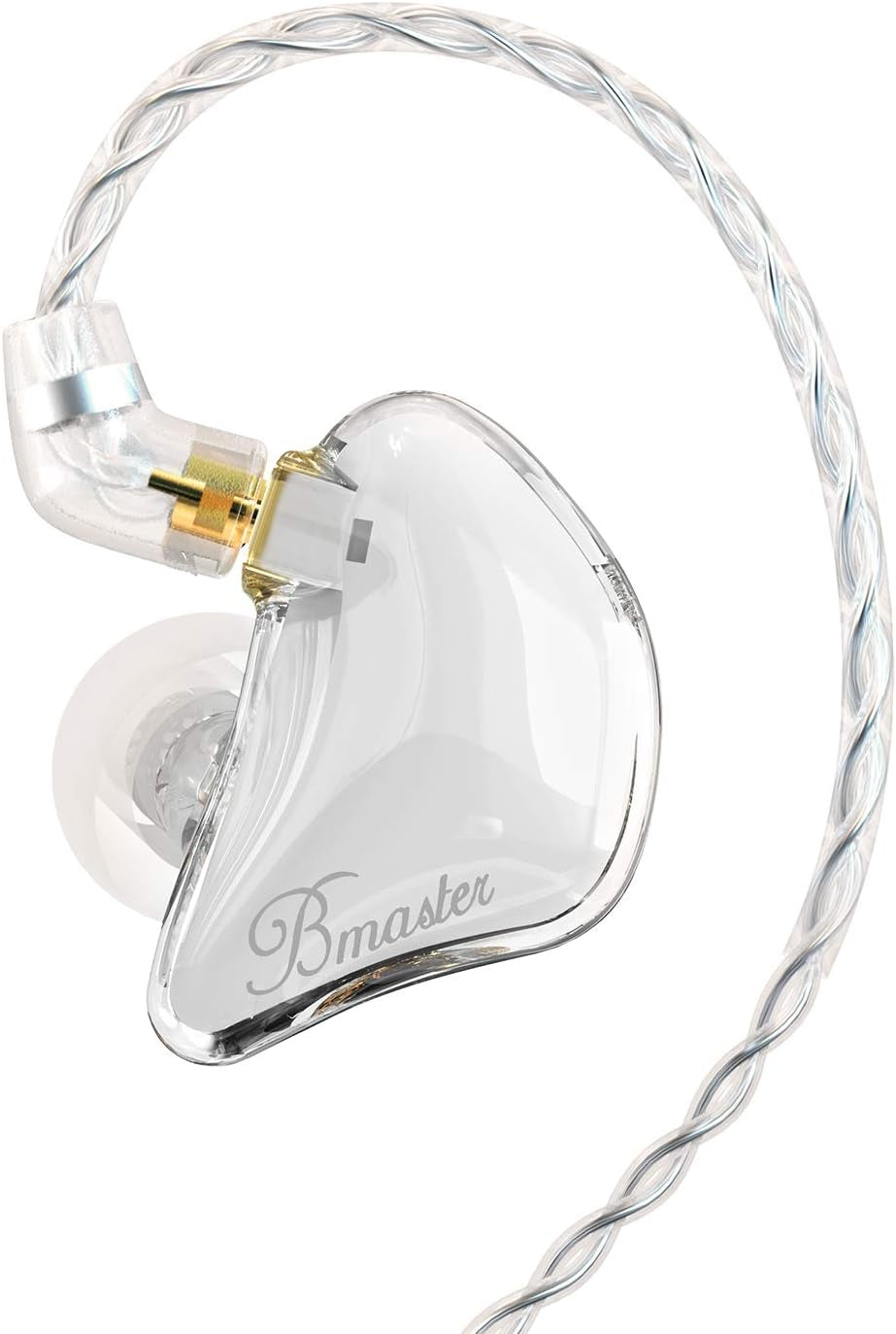 Bmaster Triple Drivers in Ear Monitor Headphone with Two Detachable Cables Fit in Ear Suitable for Audio Engineer, Musician (White)