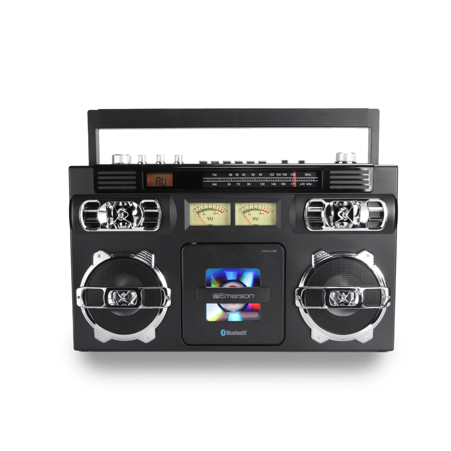 Emerson Retro Portable CD Boombox W Programmable Memory and LED Digital Display