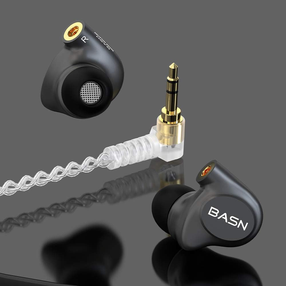 Metalen In-Ear Monitors Headphones,Musicians Noise Isolating 4 Drivers Iems with Deep Bass, Two Detachable MMCX Cables with Case for Singers,Drummers,Bassists(Gray)