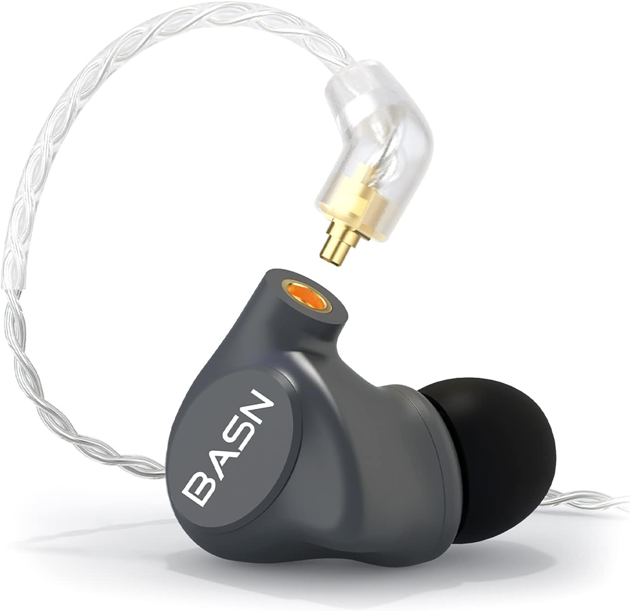 Metalen In-Ear Monitors Headphones,Musicians Noise Isolating 4 Drivers Iems with Deep Bass, Two Detachable MMCX Cables with Case for Singers,Drummers,Bassists(Gray)