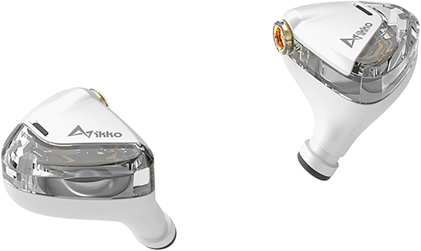 IKKO OH02 In-Ear Monitor, Detachable Design 8Mm Nano Diaphragm Single Dynamatic Driver IEM Earphone (Silver)