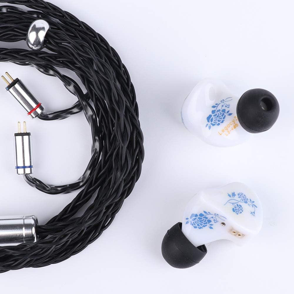 Legacy 3 2BA + 1DD Hybrid Triple Driver in Ear Monitor for Audiophiles Musicians (2Pin, Porcelain White)