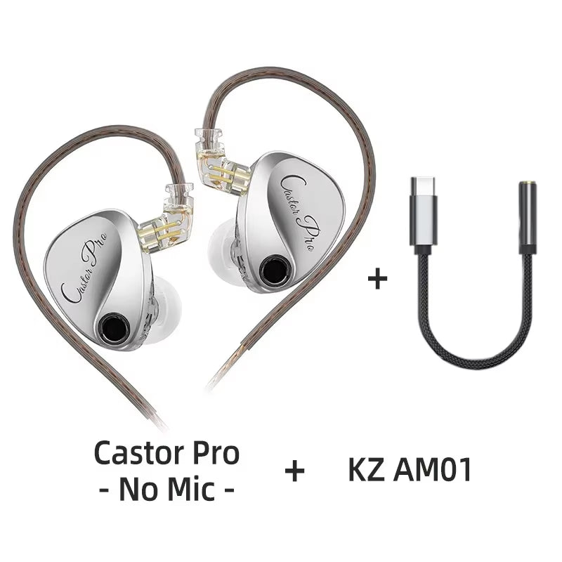 Castor PRO Wired In-Ear Earphones Dynamic Drivers High-End Tunable Earphones HIFI Sound IEM Bass Headphones Gaming Headset