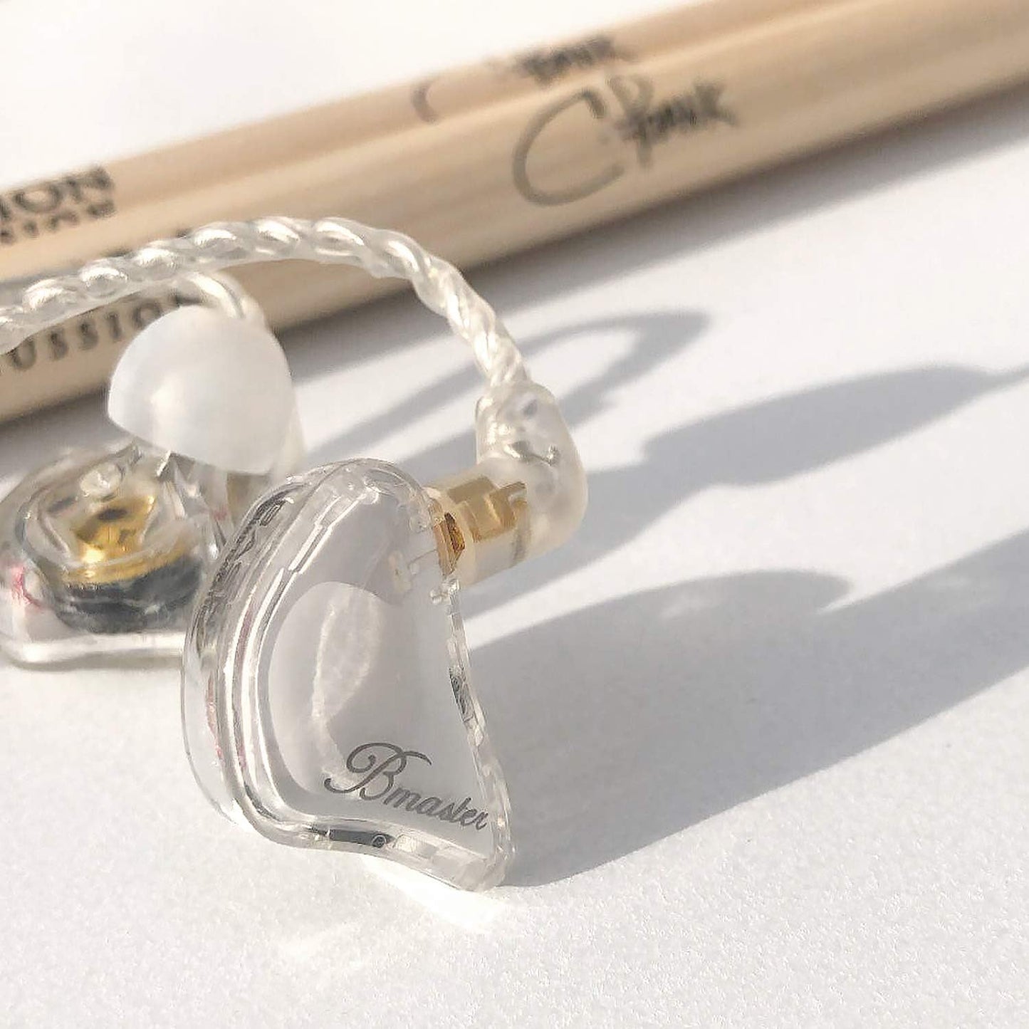 Bmaster Triple Drivers in Ear Monitor Headphone with Two Detachable Cables Fit in Ear Suitable for Audio Engineer, Musician (White)