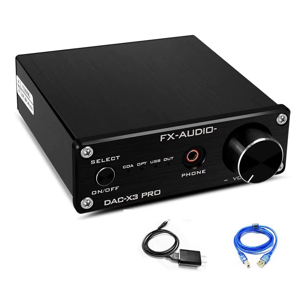 FX-AUDIO DAC-X3PRO USB DAC ESS9023 Headphone Amplifier CS8416 Support ASRC Transmission Hifi Portable Decoder Headphone Amp 24-B