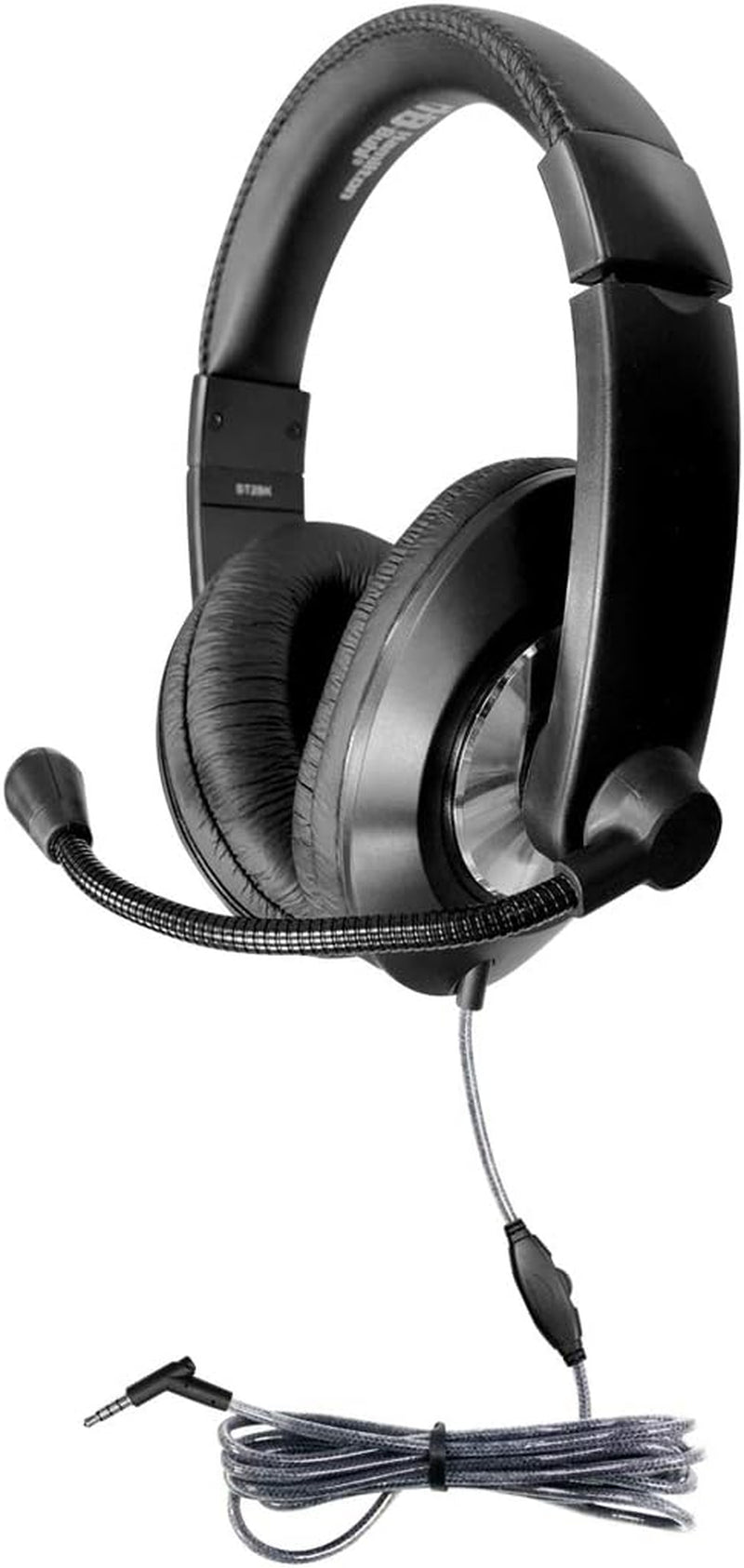 Hamilton Buhl Smart-Trek Headset || Durable Steel-Reinforced Gooseneck Mic, 3.5Mm TRRS Plug, Black (ST2BK)