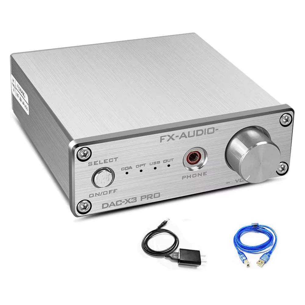 FX-AUDIO DAC-X3PRO USB DAC ESS9023 Headphone Amplifier CS8416 Support ASRC Transmission Hifi Portable Decoder Headphone Amp 24-B