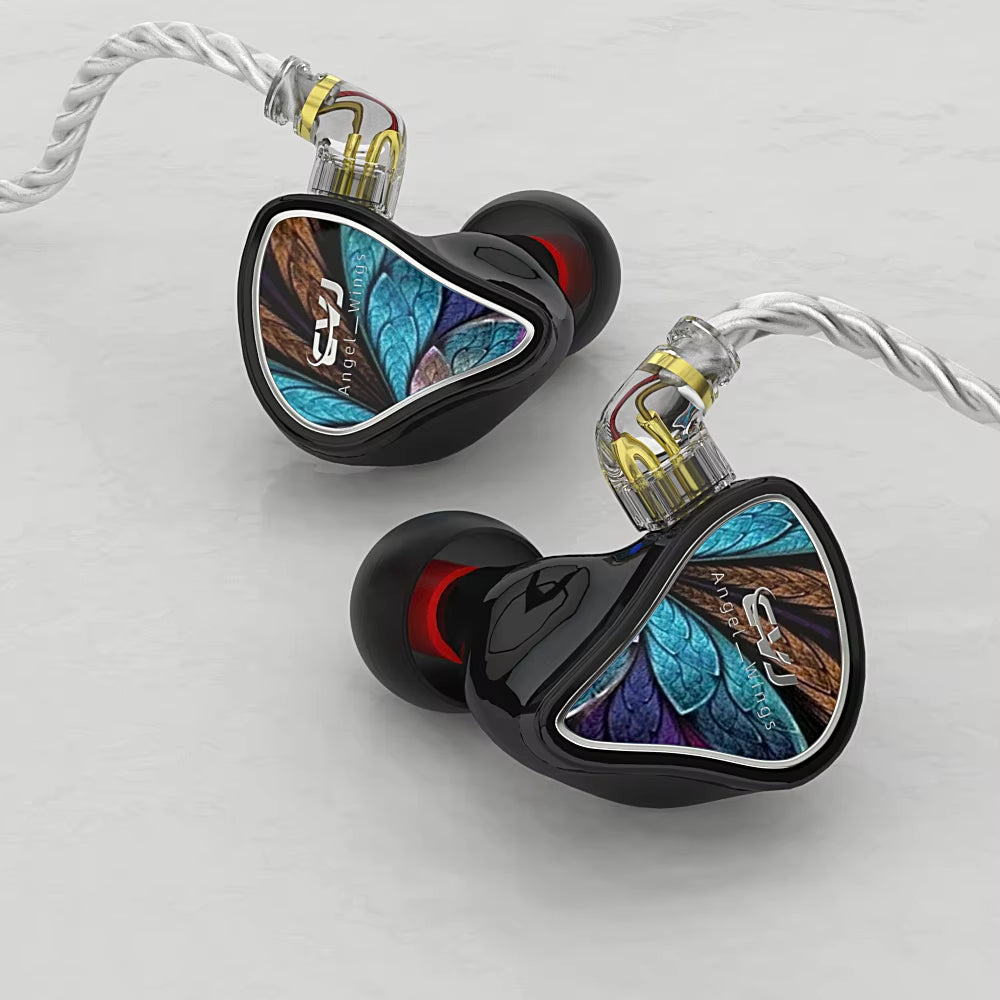 Angel Wings Wired Headphone 3.5Mm Plug IEM Headset Sports Running Karaoke Earbuds HIFI Monitor 1DD Earphone CSK CSN MIRROR