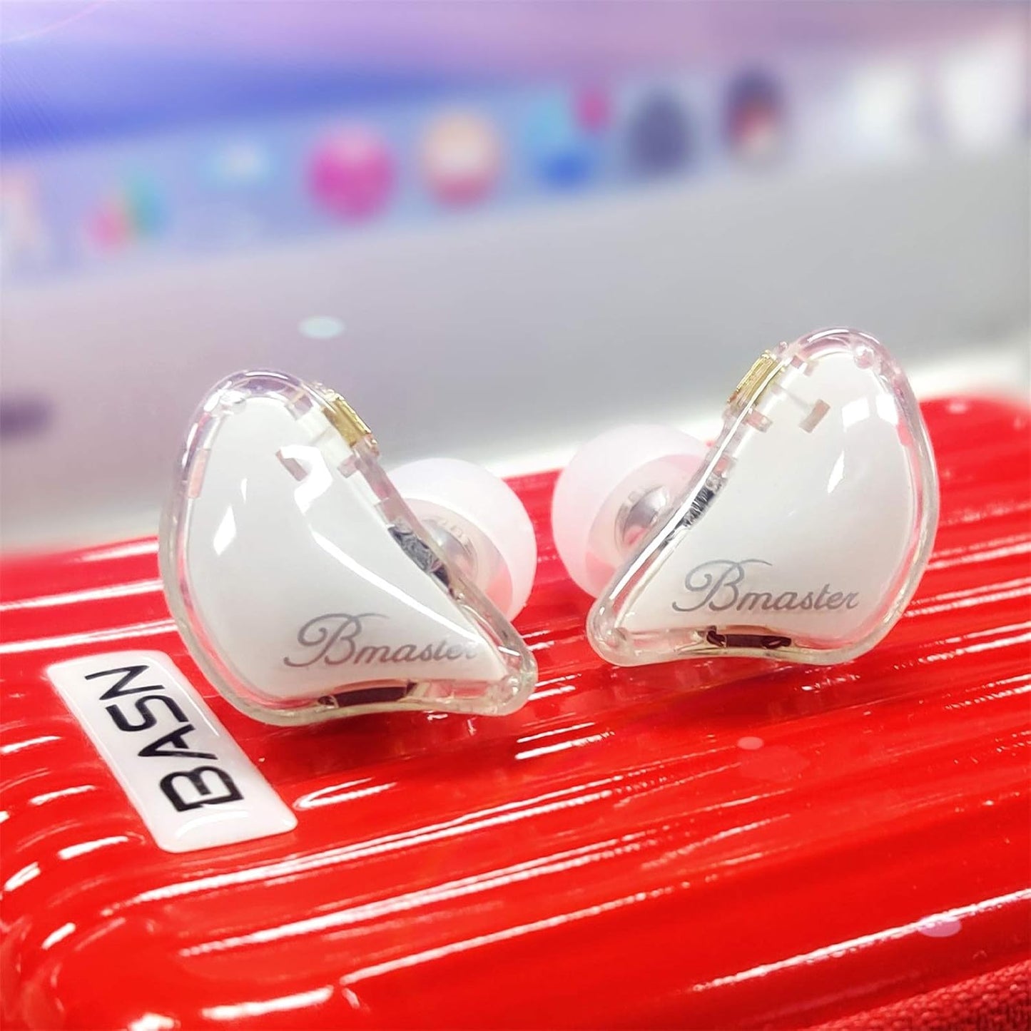 Bmaster Triple Drivers in Ear Monitor Headphone with Two Detachable Cables Fit in Ear Suitable for Audio Engineer, Musician (White)