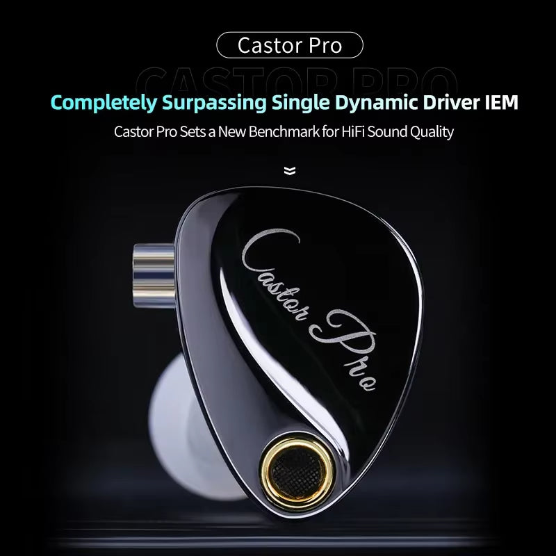 Castor PRO Wired In-Ear Earphones Dynamic Drivers High-End Tunable Earphones HIFI Sound IEM Bass Headphones Gaming Headset