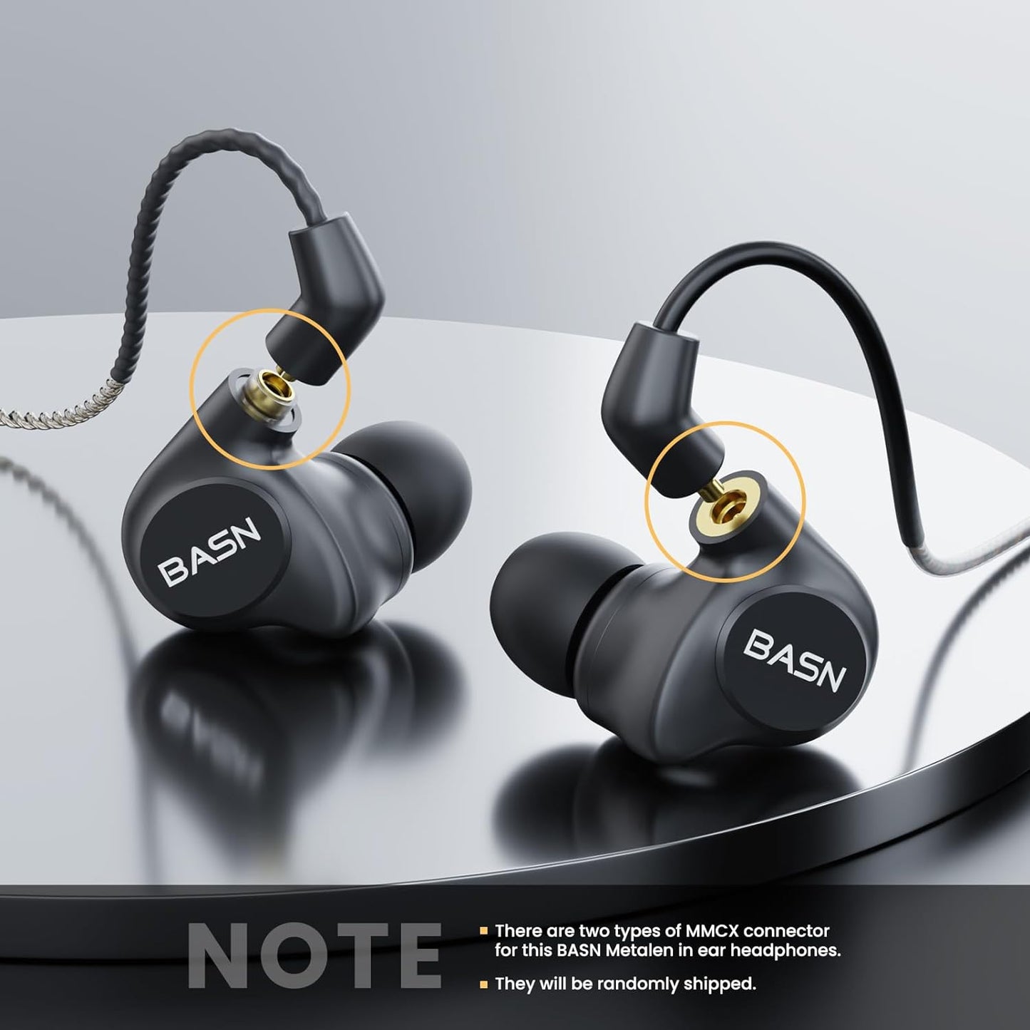 Metalen In-Ear Monitors Headphones,Musicians Noise Isolating 4 Drivers Iems with Deep Bass, Two Detachable MMCX Cables with Case for Singers,Drummers,Bassists(Gray)