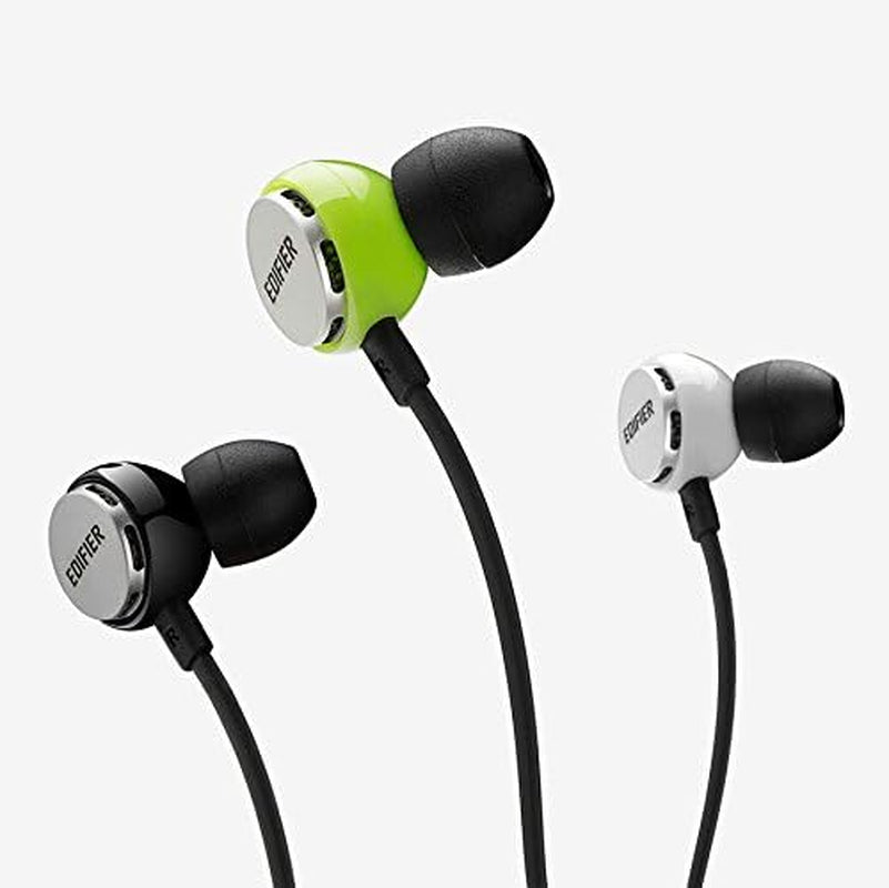 P293 Hi-Fi In-Ear Headphones - Earbud Headset IEM in Ear Monitor Headphone Cellphone Earphones with Mic and Remote (White)