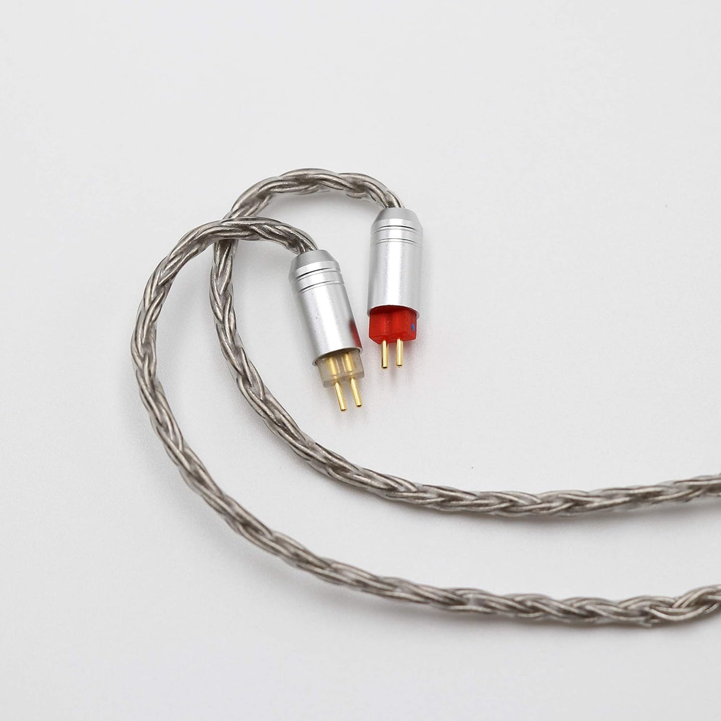 Zonie IEM Cable, 16 Core Silver Plated Earphone Upgraded Cords, 1.25M SPC in Ear Monitor Cable for 7Hz Zero:2 Orchestra Lite Cadenza Hype4 Supermix4(2Pin 0.78Mm, 3.5Mm)(Grey)