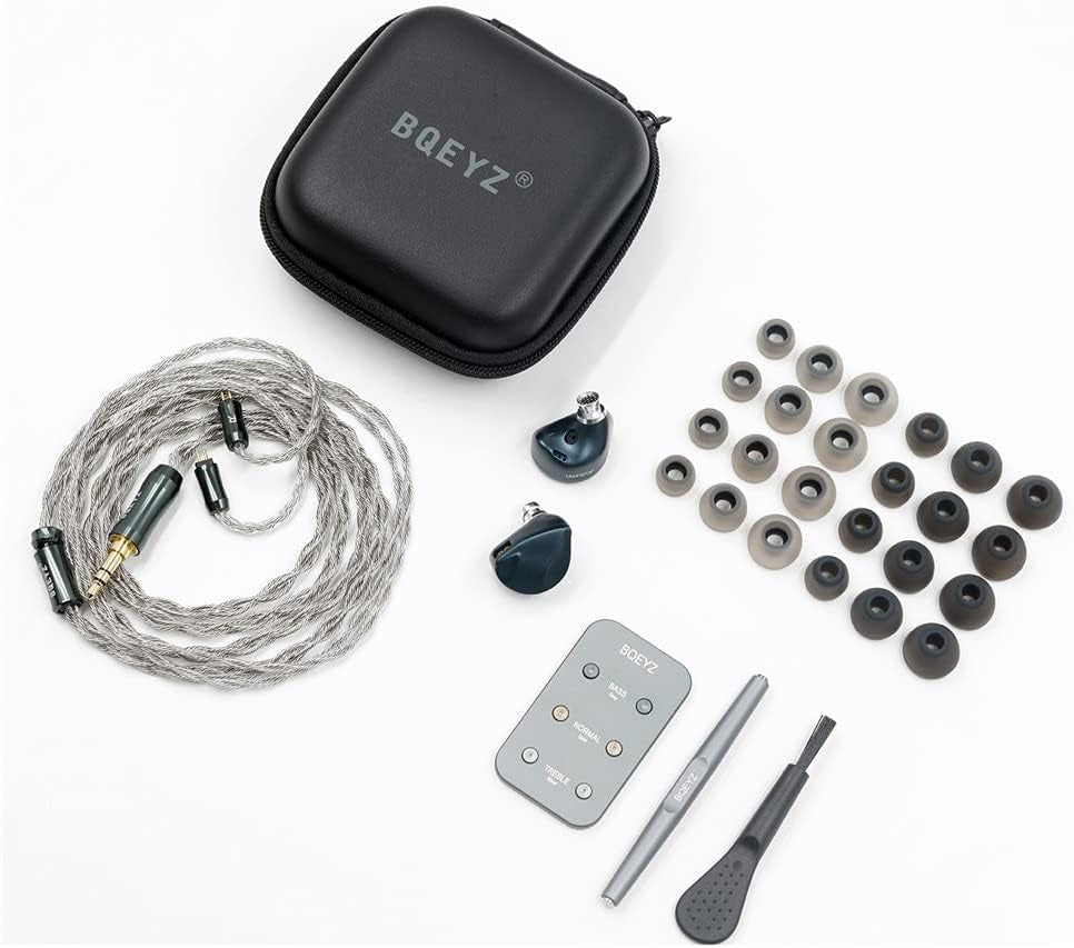 Autumn Dual Cavity 13Mm Dynamic Driver IEM, Replaceable Tuning Hifi in Ear Earphones (2.5Mm, Blue)