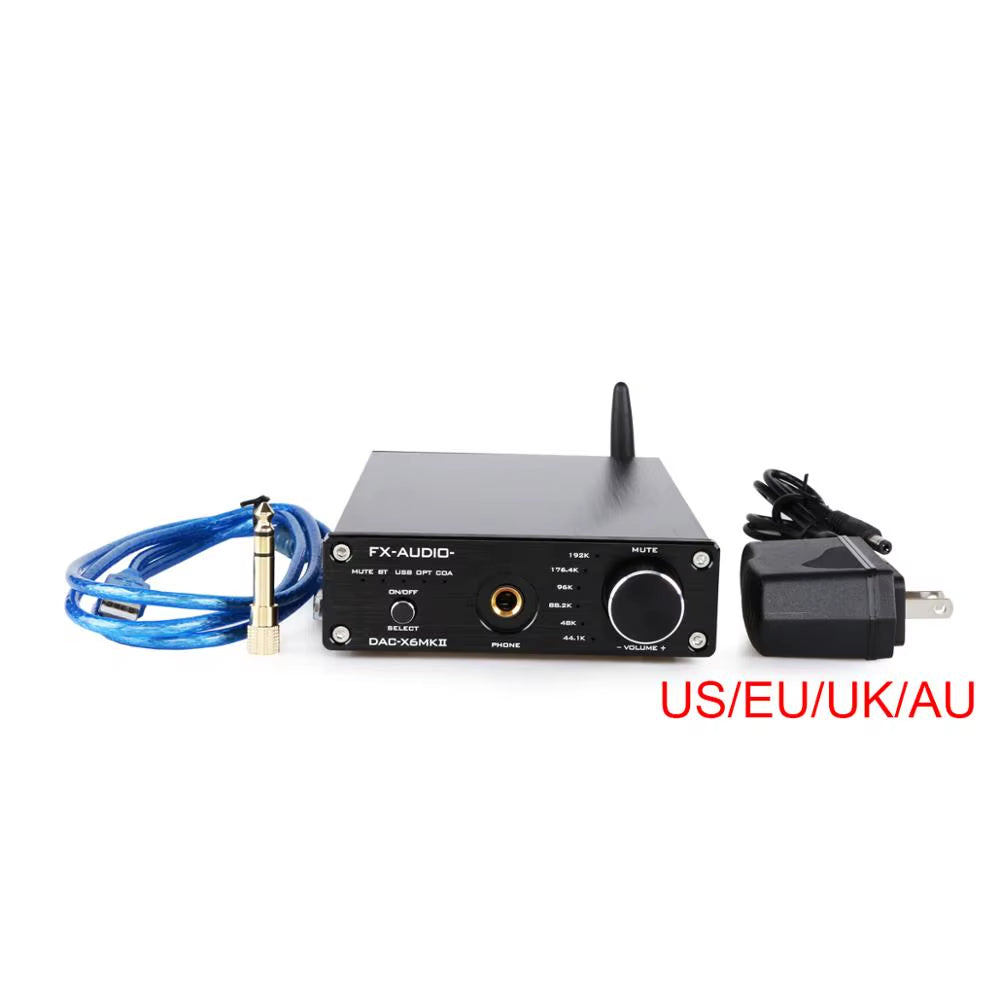 Fx-Audio DAC-X6 MKII ESS9018 TPA6120 Chip Bluetooth 5.0 APTX SPDIF Coaxial PC-USB RCA Amplifier USB DAC Decoder